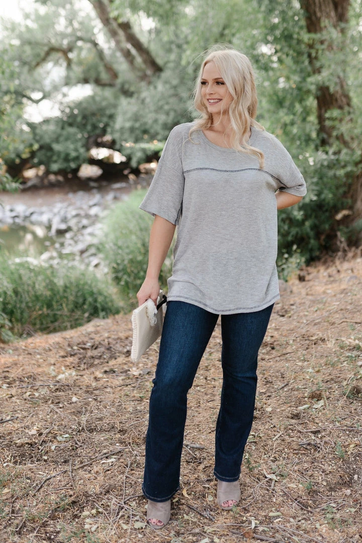 No Ship Drop Ship Sandstone Grey Knit Top 2 No Ship Drop Ship Sandstone Grey Knit Top