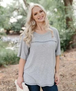 No Ship Drop Ship Sandstone Grey Knit Top 9 No Ship Drop Ship Sandstone Grey Knit Top