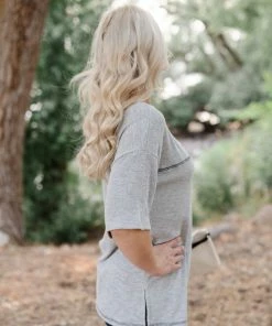 No Ship Drop Ship Sandstone Grey Knit Top 11 No Ship Drop Ship Sandstone Grey Knit Top