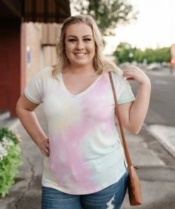 No Ship Drop Ship Living Our Best Life Tie Dye Top