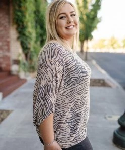 No Ship Drop Ship Zebra Safari Sweater Tops