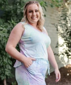 No Ship Drop Ship Tops Pixie Dust Tie Dye Shorts