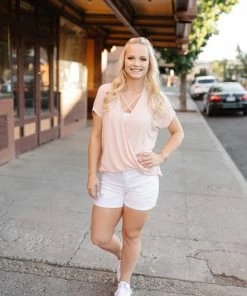 No Ship Drop Ship Stay Fancy Top In Blush Tops