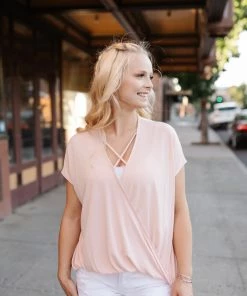 No Ship Drop Ship Stay Fancy Top In Blush Tops