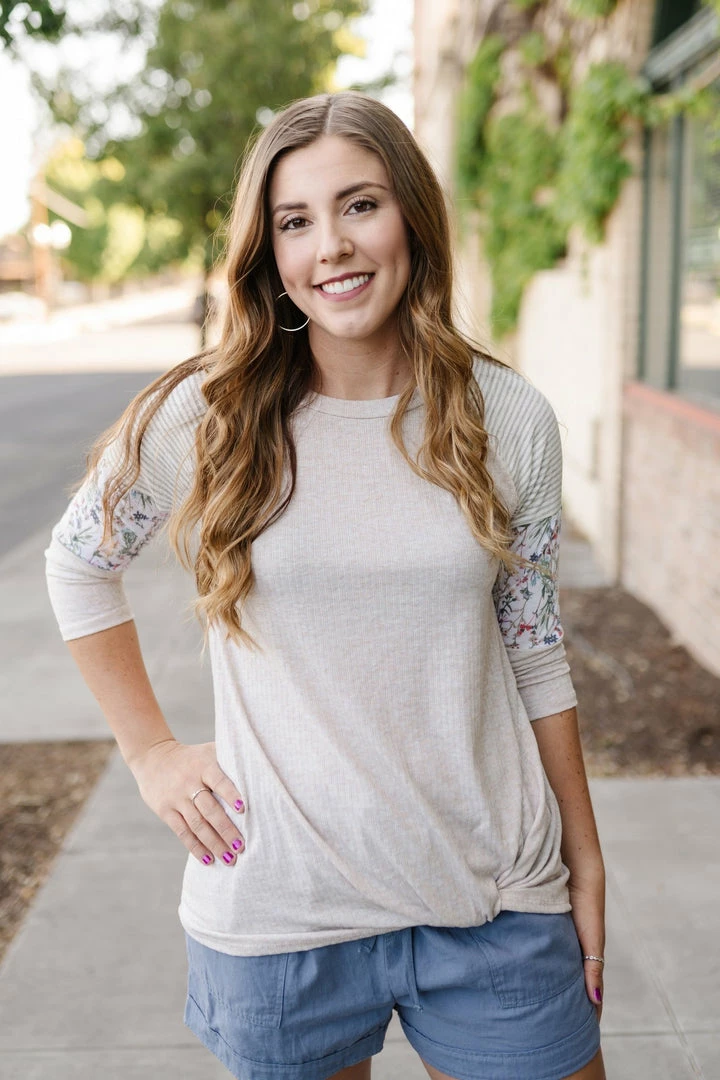 No Ship Drop Ship Summer Garden Tunic In Oatmeal 1 No Ship Drop Ship Summer Garden Tunic In Oatmeal