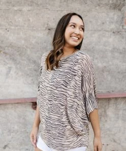 No Ship Drop Ship Zebra Safari Sweater Tops