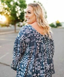 No Ship Drop Ship Blue Is Your Color Peasant Top