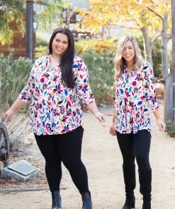 Boutique Simplified Boca Raton 3/4 Sleeve Top