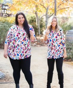 Boutique Simplified Boca Raton 3/4 Sleeve Top