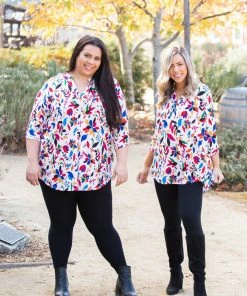 Boutique Simplified Boca Raton 3/4 Sleeve Top