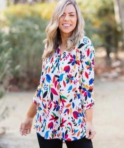 Boutique Simplified Boca Raton 3/4 Sleeve Top