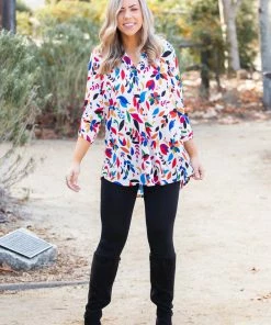 Boutique Simplified Boca Raton 3/4 Sleeve Top
