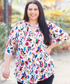 Boutique Simplified Boca Raton 3/4 Sleeve Top