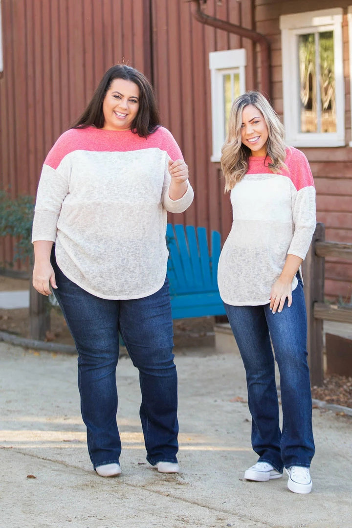 Boutique Simplified Coralina Colorblock Knit Top 8 Boutique Simplified Coralina Colorblock Knit Top