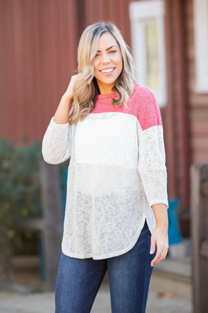 Boutique Simplified Coralina Colorblock Knit Top 7 Boutique Simplified Coralina Colorblock Knit Top