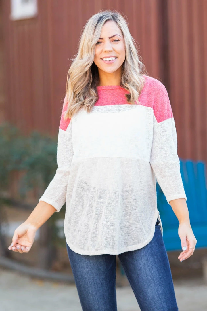 Boutique Simplified Coralina Colorblock Knit Top 6 Boutique Simplified Coralina Colorblock Knit Top