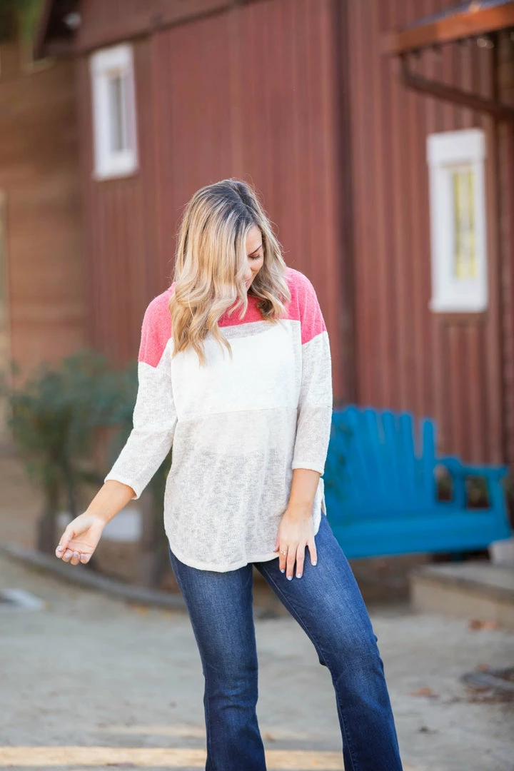 Boutique Simplified Coralina Colorblock Knit Top 5 Boutique Simplified Coralina Colorblock Knit Top