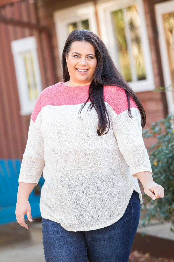 Boutique Simplified Coralina Colorblock Knit Top 4 Boutique Simplified Coralina Colorblock Knit Top