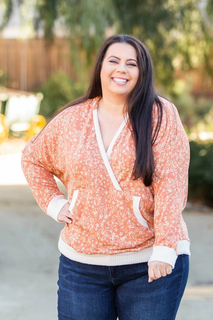 Boutique Simplified Rustic Floral Knit Hoodie 2 Boutique Simplified Rustic Floral Knit Hoodie