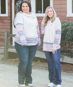 Boutique Simplified Peaceful Omens Cowl Neck