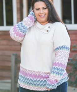 Boutique Simplified Peaceful Omens Cowl Neck