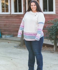 Boutique Simplified Peaceful Omens Cowl Neck