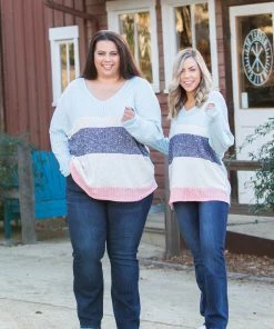 Boutique Simplified Sweet Horizons Color Block Top