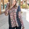 Boutique Simplified Flower Gazing Long Sleeve Top