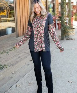 Boutique Simplified Flower Gazing Long Sleeve Top 17 Boutique Simplified Flower Gazing Long Sleeve Top