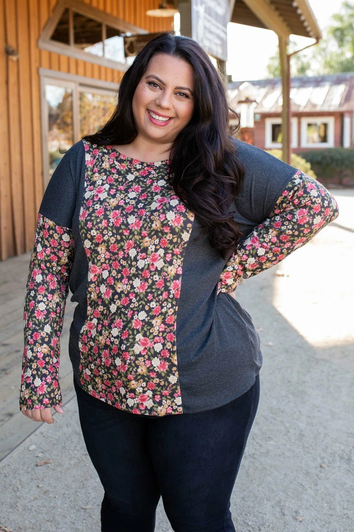 Boutique Simplified Flower Gazing Long Sleeve Top 2 Boutique Simplified Flower Gazing Long Sleeve Top