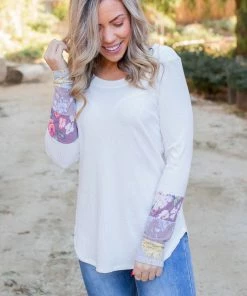 Boutique Simplified Pleasantly Abloom Long Sleeve Top
