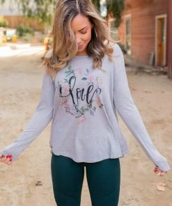 Boutique Simplified Encompassed In Love Long Sleeve Tunic