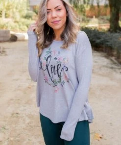 Boutique Simplified Encompassed In Love Long Sleeve Tunic