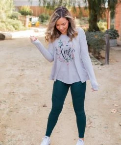 Boutique Simplified Encompassed In Love Long Sleeve Tunic