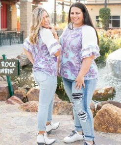 Boutique Simplified Vivacious Paisley Ruffled Raglan 9 Boutique Simplified Vivacious Paisley Ruffled Raglan