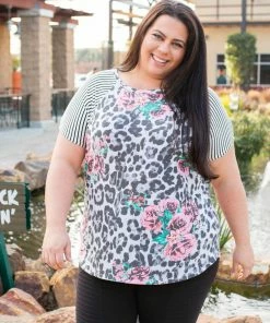 Boutique Simplified Crazy About You Short Sleeve Raglan