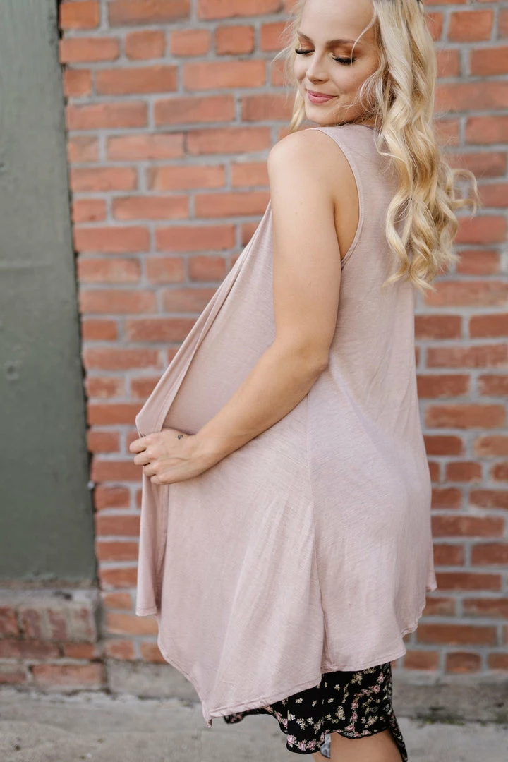 No Ship Drop Ship Life Of The Party Sleeveless Cardigan In Shimmering Mauve 7 No Ship Drop Ship Life Of The Party Sleeveless Cardigan In Shimmering Mauve
