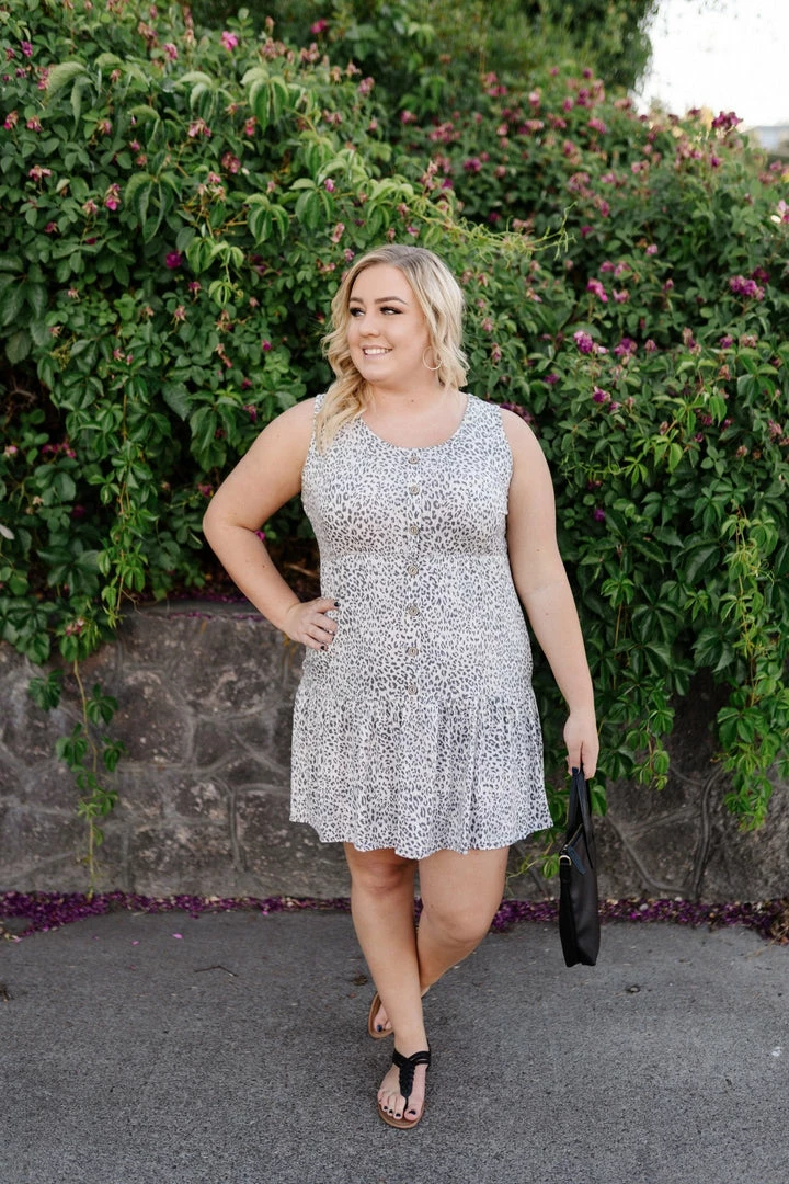 No Ship Drop Ship Leapin Leopard Sleeveless Dress 1 No Ship Drop Ship Leapin Leopard Sleeveless Dress