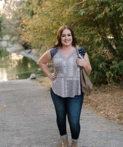 No Ship Drop Ship Pretty As A Picture Paisley Sleeveless Top