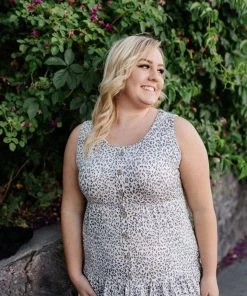 No Ship Drop Ship Leapin Leopard Sleeveless Dress