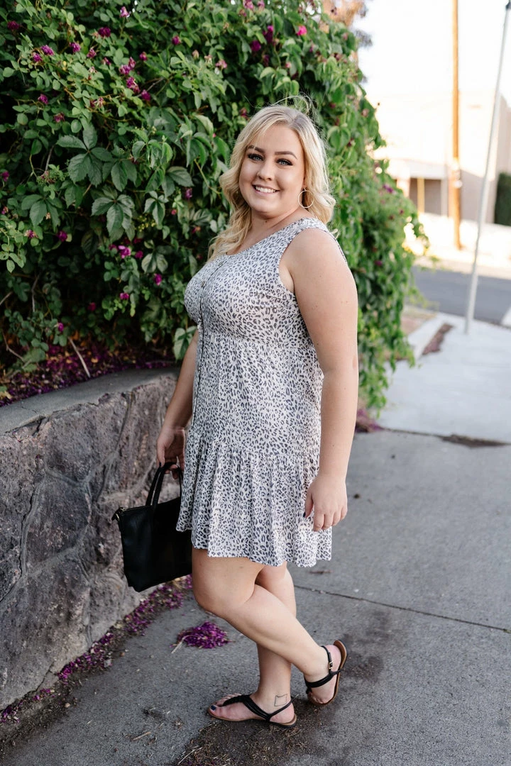 No Ship Drop Ship Leapin Leopard Sleeveless Dress 4 No Ship Drop Ship Leapin Leopard Sleeveless Dress