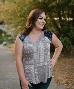 No Ship Drop Ship Pretty As A Picture Paisley Sleeveless Top 17 No Ship Drop Ship Pretty As A Picture Paisley Sleeveless Top