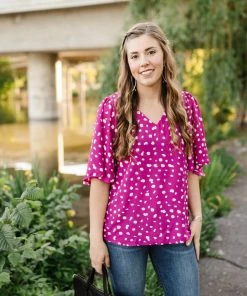 No Ship Drop Ship Magenta Magic Blouse