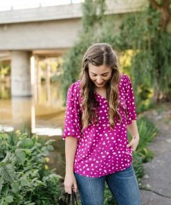 No Ship Drop Ship Magenta Magic Blouse