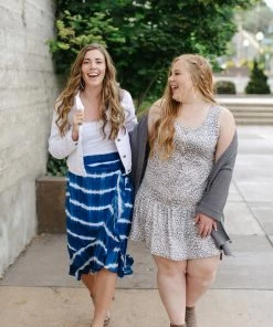 No Ship Drop Ship Ocean Breeze Faux Wrap Skirt