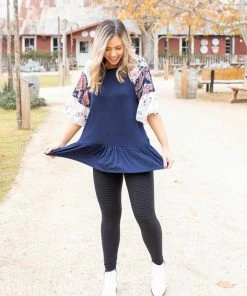 Boutique Simplified Full Clarity Ruffle Sleeve Top