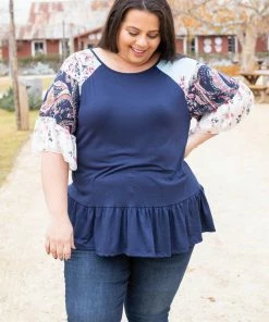 Boutique Simplified Full Clarity Ruffle Sleeve Top