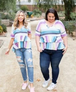 Boutique Simplified Over The Rainbow Ruffled Peplum 11 Boutique Simplified Over The Rainbow Ruffled Peplum