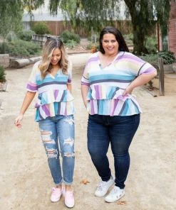 Boutique Simplified Over The Rainbow Ruffled Peplum 12 Boutique Simplified Over The Rainbow Ruffled Peplum