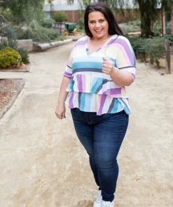 Boutique Simplified Over The Rainbow Ruffled Peplum 17 Boutique Simplified Over The Rainbow Ruffled Peplum